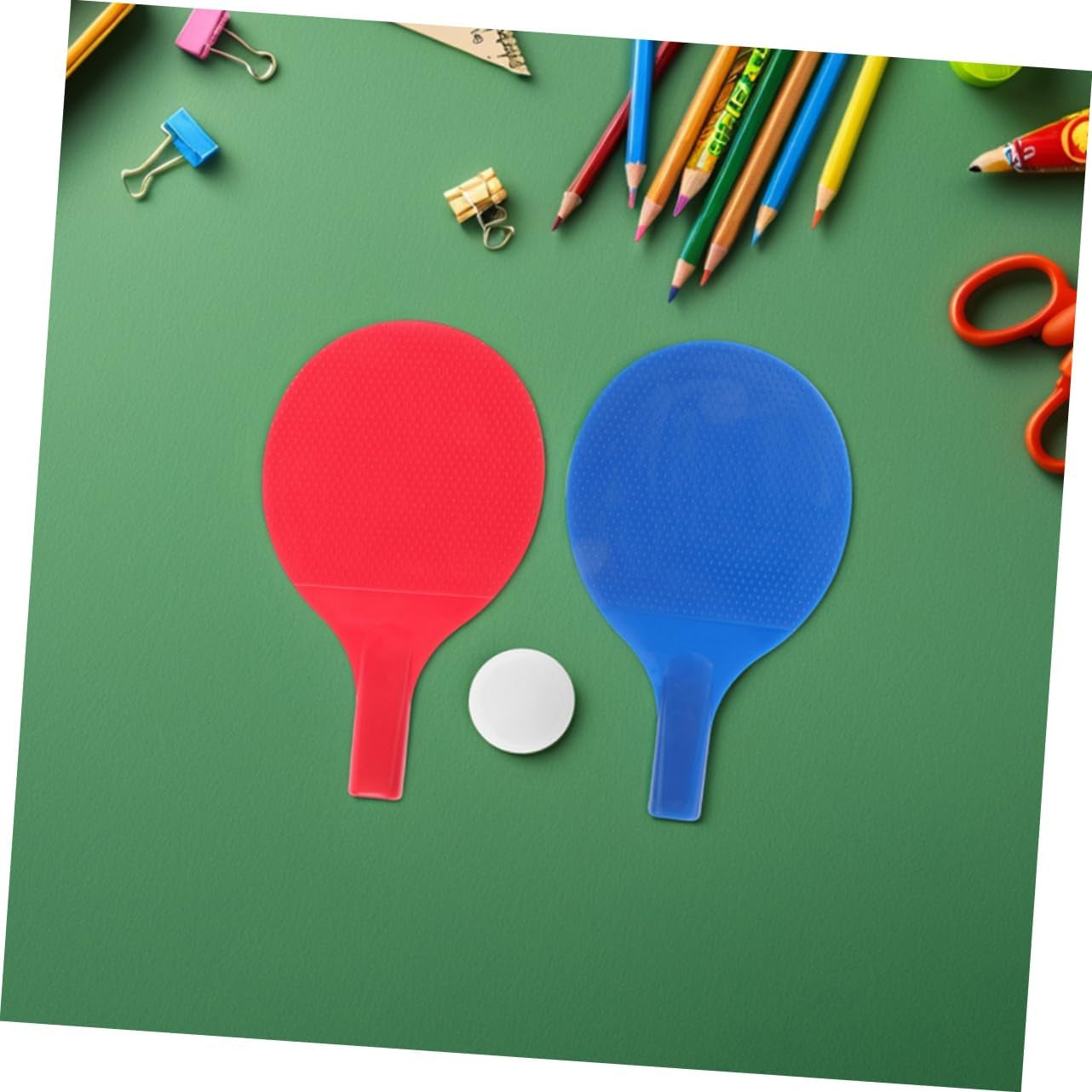 Table Tennis Rackets Blank 8Pcs Kids Pong Paddles Set with Net for Practice