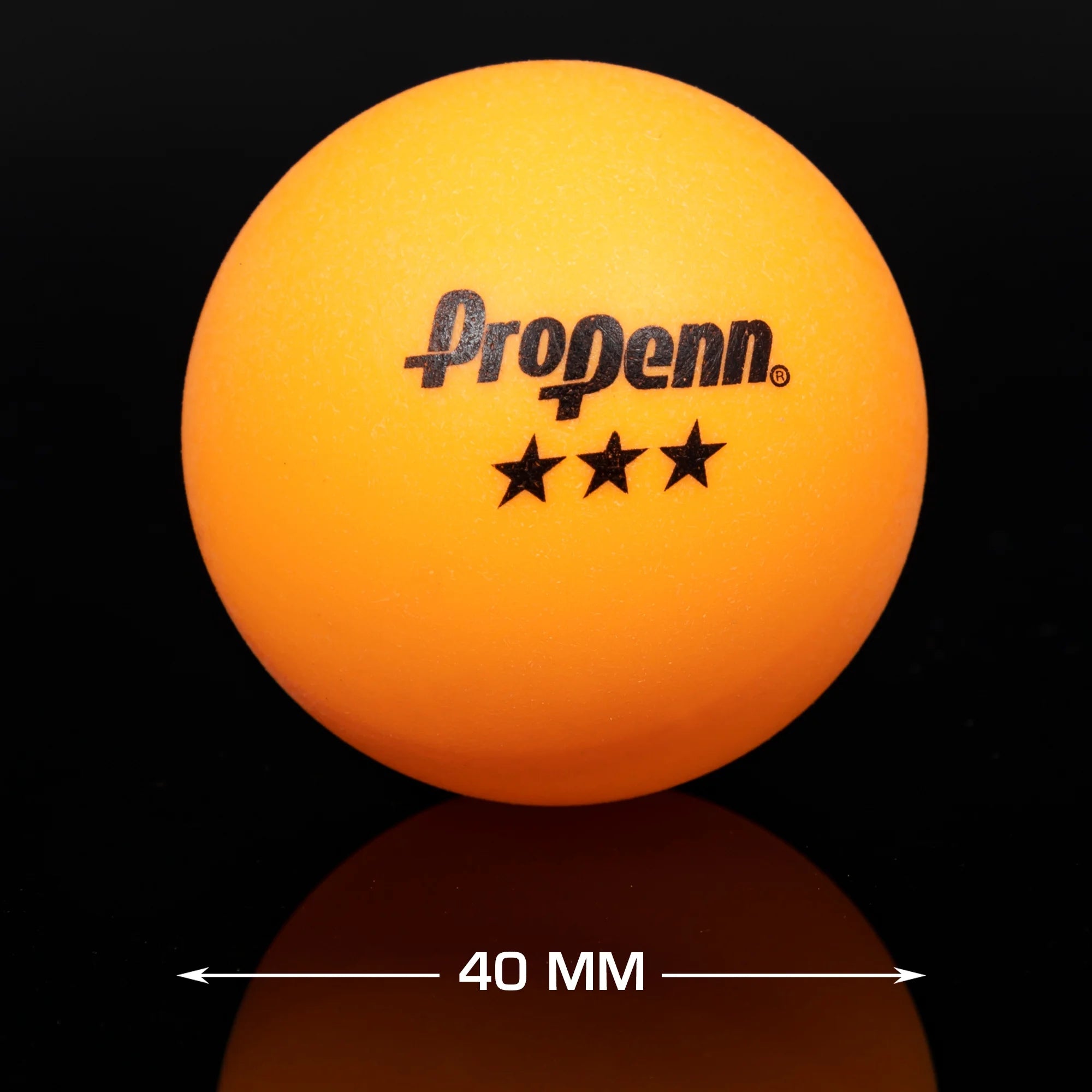 (3 Pack)  Pro Tournament 3-Star Table Tennis Balls, 40 Mm, Orange, 6 Count
