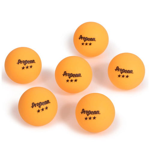 (3 Pack)  Pro Tournament 3-Star Table Tennis Balls, 40 Mm, Orange, 6 Count